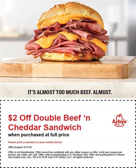 Get Arby's Coupons Printable - Deals Today! - Printables for Everyone