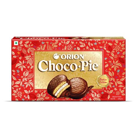 Orion Choco Pie Premium Chocolate Cookies Gift pack (20 pies) 560 gm ...