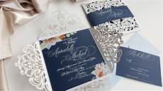 Blue Invitations Wedding by Wedding Invitation Floral Wedding Invites Navy Blue Invitations Wedding