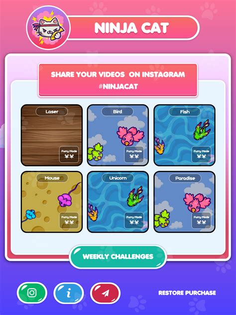 NINJA CAT GAME UI DESIGN on Behance