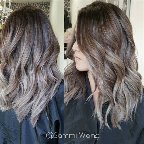 Light ash brown/highlighted | Balayage hair, Ombre hair color, Ombre hair