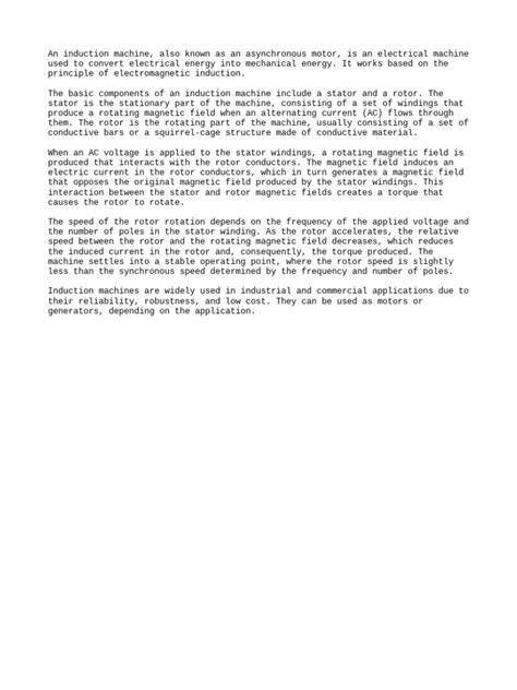 How An Induction Machine Works Part 3 | PDF