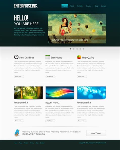 How to Create a Professional Web Layout in Photoshop | Photoshop ...