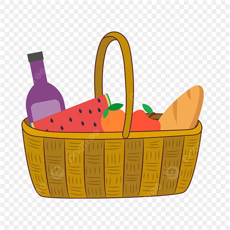 Picnic Basket Vector Design Images, Orange Picnic Basket Clip Art ...