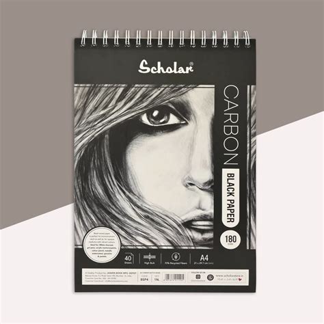 A4 Scholar Black Toned Paper Sketchbook - 40 Sheets ( Pack of 1 ...