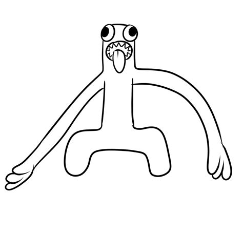 Green from Rainbow Friends coloring page