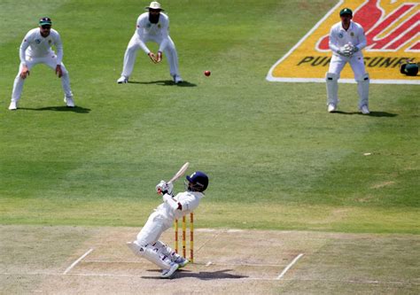 Play was suspended due to a dangerous pitch in the third Test between ...