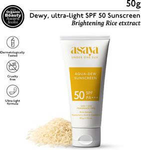 ASAYA Sunscreen - SPF 50 PA+++ Aqua Dew Sunscreen SPF 50 PA+++, with ...