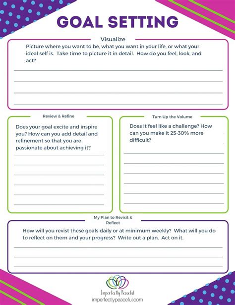 Goals Worksheets - WorksheetsCity