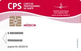 Carte de professionel de Santé