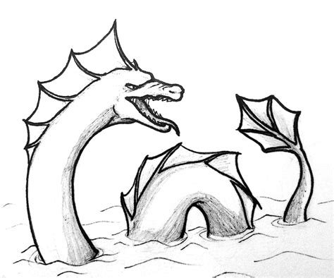 Easy Sea Monster Drawing