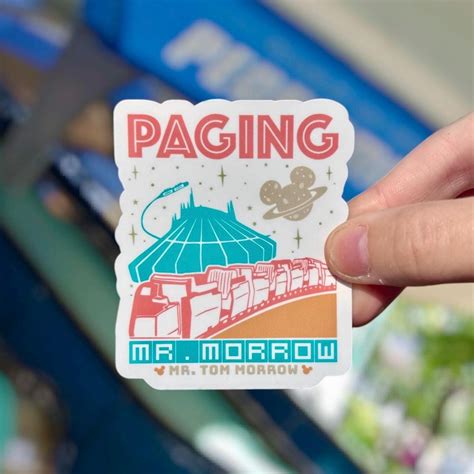 Paging Mr. Morrow Sticker | Disney Tomorrowland Peoplemover Inspired ...