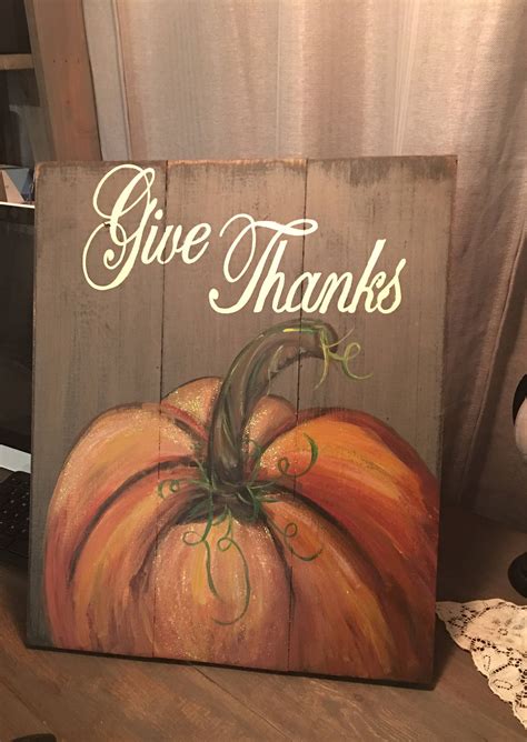 painted pumpkin sign