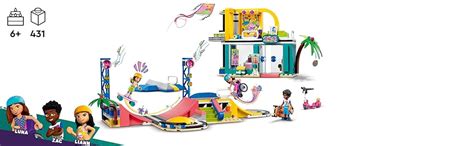 LEGO Friends Skate Park 41751 Building Toy Set (431 Pieces), Multi ...