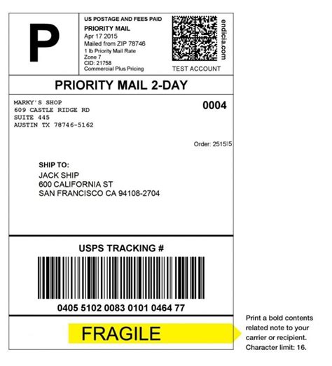 Image result for PDF USPS Label
