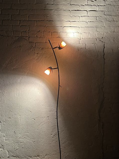 Slim Modern Vintage Tulip Floor Lamp, 1990's, Two Lights, Compact, New ...