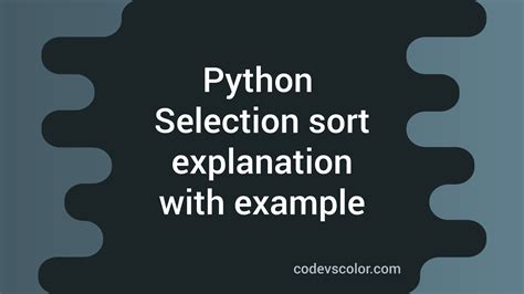 Image result for Program for Selection Sort in Python