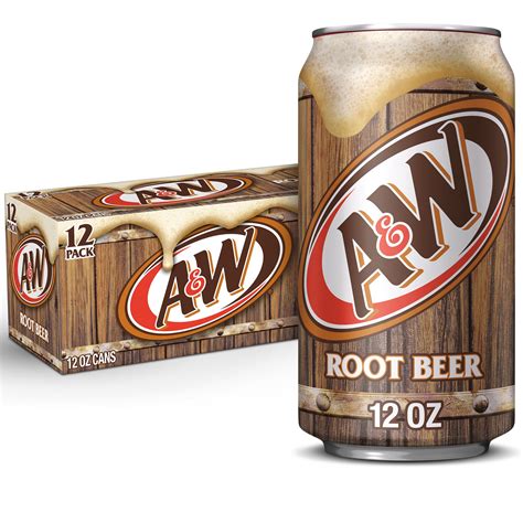A&W Caffeine-Free, Low Sodium Root Beer Soda Pop, 12 Fl Oz, 12 Pack ...