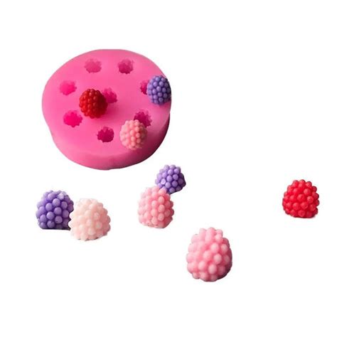 3D 8 Cavity Berry Silicone Candle Mold DIY Home Decoration For Topping ...