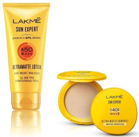 LAKMÉ Sun Expert SPF 50 PA+++ Ultra Matte Lotion for All Skin types, 50 ...
