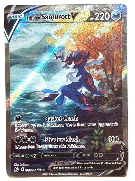 Buy Pokemon - Hisuian Samurott V GG51/GG70 - Crown Zenith - Galarian ...