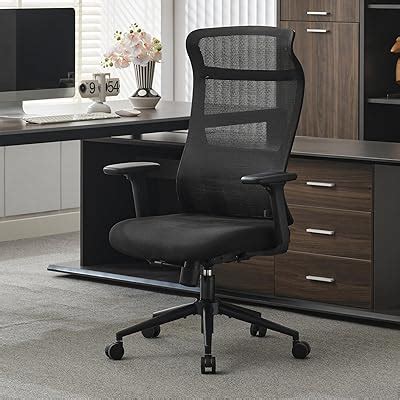 Qulomvs Black Ergonomic Mesh Office Chair, S-Shaped India | Ubuy