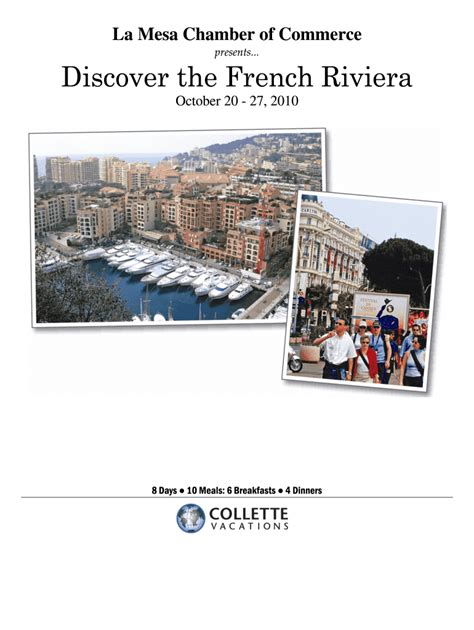 Fillable Online Discover the French Riviera Tour Fax Email Print ...