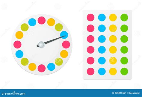Twister Game Board and Mat with Color Circles Set. Vector Stock Vector ...