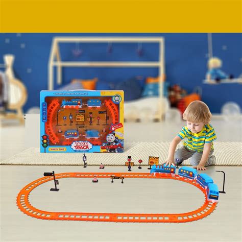 Buy TEMSON DIY Train Track for Kids - Electric Train Track Set for ...