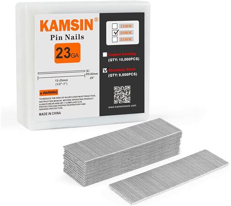 KAMSIN P620 Headless Pin Nails, 23 Gauge 34'' 20mm India | Ubuy