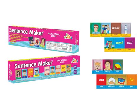 Buy Golden Games Max Fun Sentence Maker | 98 Durable Multi Colour Cards ...