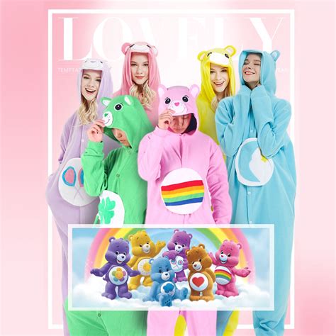 Care Bears Onesie Sleepwear Adult Men Women Kigurumi Cosplay Costume ...