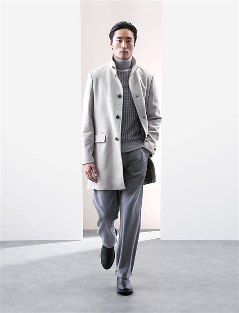 Buy Wool Blend Funnel Neck Coat at Marks & Spencer