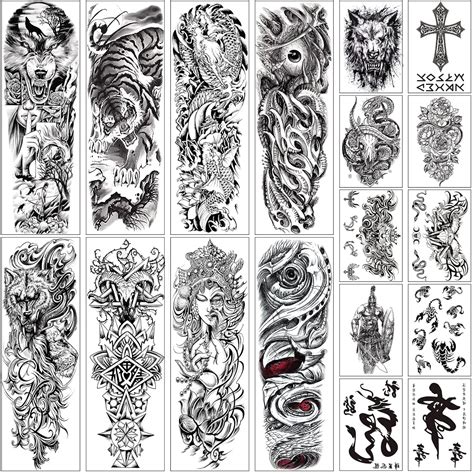 Aresvns Halloween Sleeve Tattoos Temporary for Men India | Ubuy