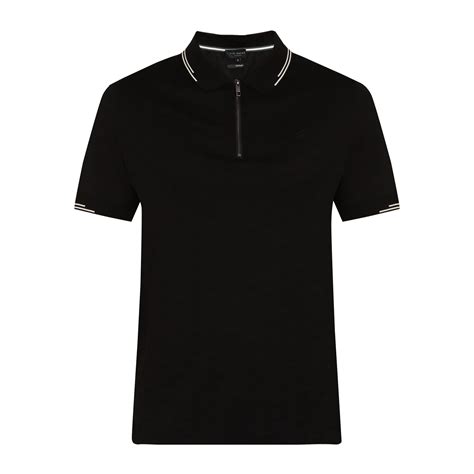 Buy Men Black Solid Polo Polos Online - 906237 | The Collective