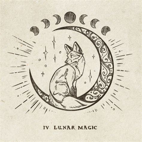 IV - Lunar Magic🌙 #foxtober2024 . . . #FoxSketch #illustration #moon # ...