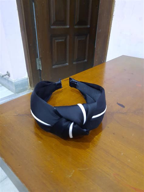 Vogue Hair Accessories Solid Fabric Knot with Piping Plastic Hairband ...