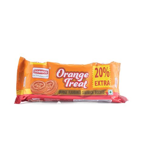 SOBISCO Orange Treat Sandwich Cream Biscuits (144g) (Pack of 10 ...
