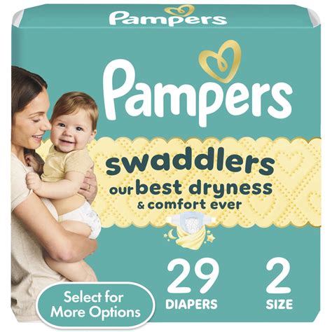 Pampers Diapers Size 2, 29 Count with Leak Protection, Blowout Barrier ...
