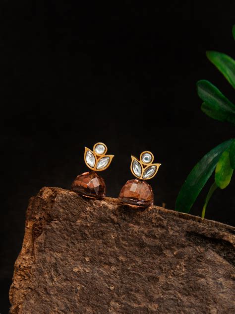 Pink Petals: 925 Sterling Silver Studs with Pink Gemstone – Neeta ...