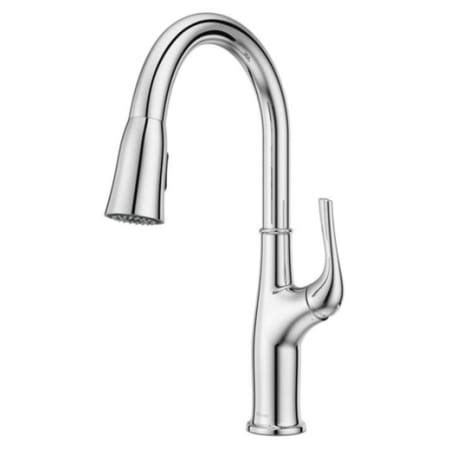 Pfister LG529-HGC Highbury 1.8 GPM Single Hole Pull Down Kitchen Faucet ...