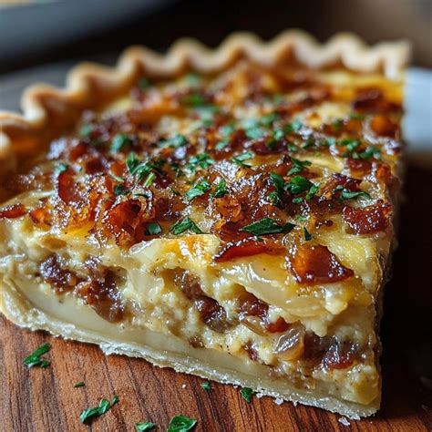 Caramelized Onion and Bacon Quiche | Recipe in 2025 | Breakfast brunch ...