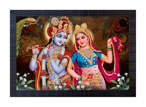 Shree Handicraft Lord Krishna Radha Krishna Painting with Frame Radha ...