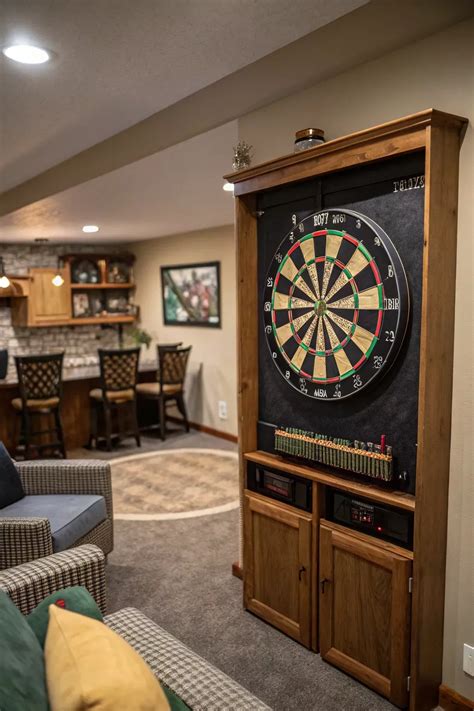 20+ Stylish Dart Board Wall Ideas to Inspire You in 2025 | Home bar ...