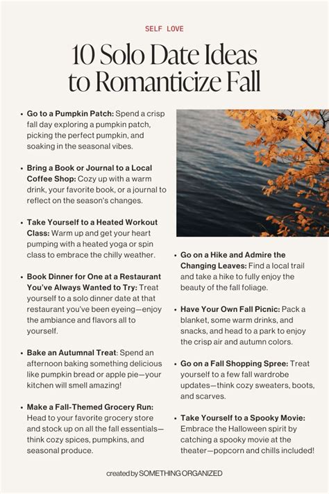 10 Solo Date Ideas That Will Help You Romanticize Fall | Autumn ...