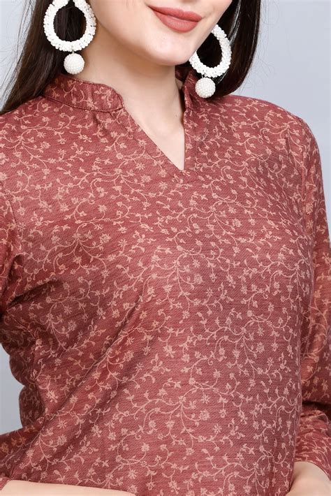 Kidar - Notched Tucks Neck Cotton Silk Kurti by Kidar– Kidar Textile Mills