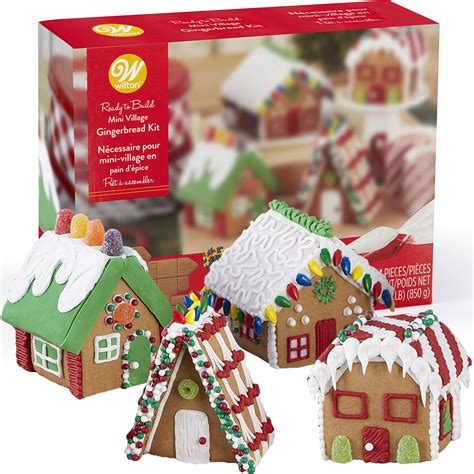 Christmas Mini Village Gingerbread House Kit - DIY Set with Candies ...