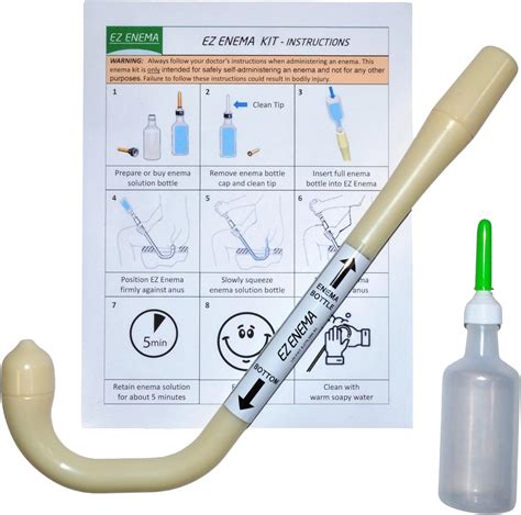 Amazon.com: Rounded EZ Enema Kit - Easy, Comfortable, Mess-Free & Reusable Constipation Relief ...