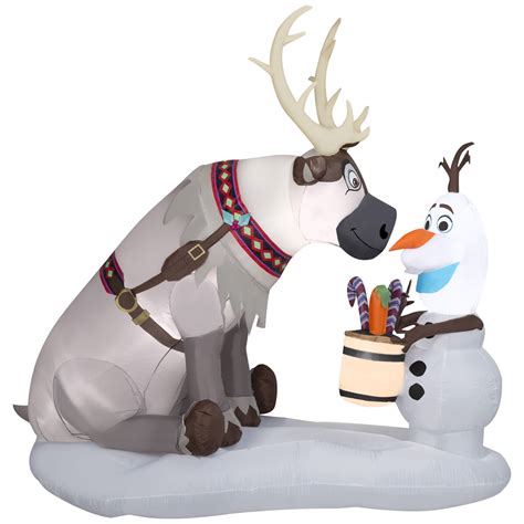 Gemmy Christmas Inflatable Olaf and Sven Scene, 7 ft Tall, Multi - Walmart.com - how tall is olaf