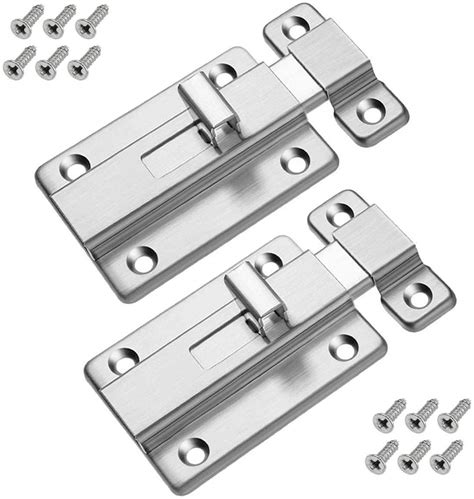 Buy Beibi Door Latch Door Bolts, 2 Pieces Stainless Steel Latch Sliding ...